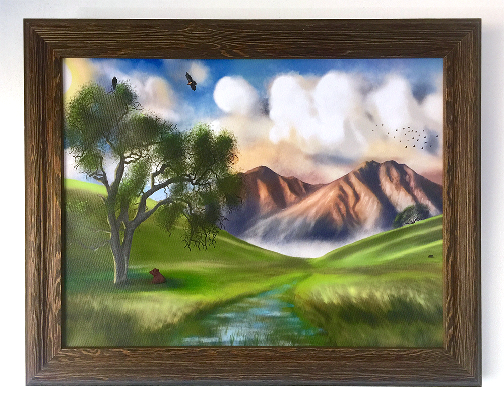 Digital painting of Mount Diablo to benefit the Marsh Creek State Park