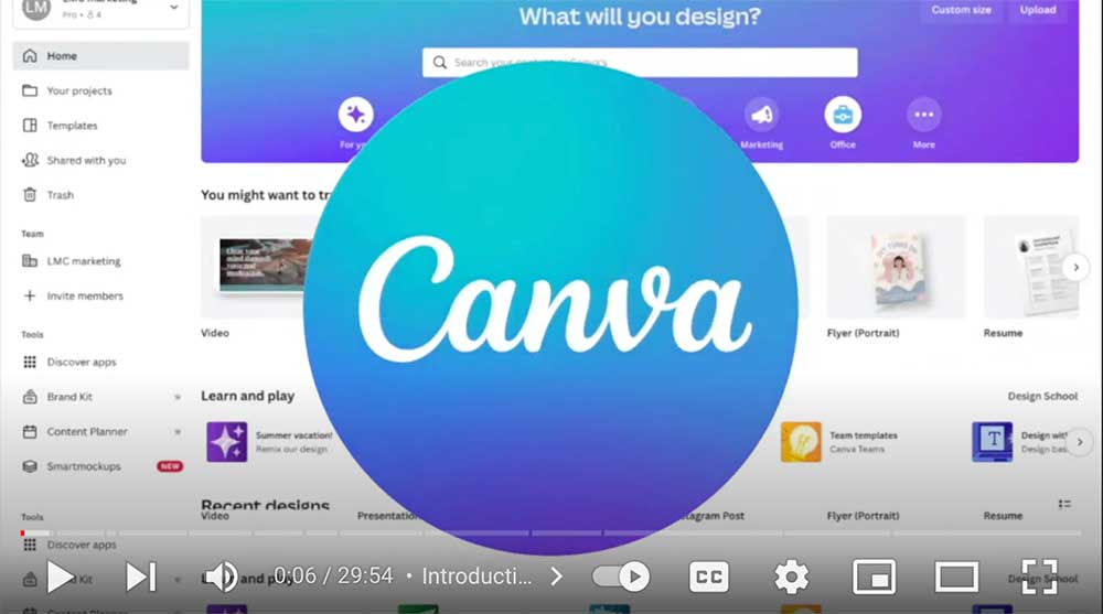 Getting started with Canva