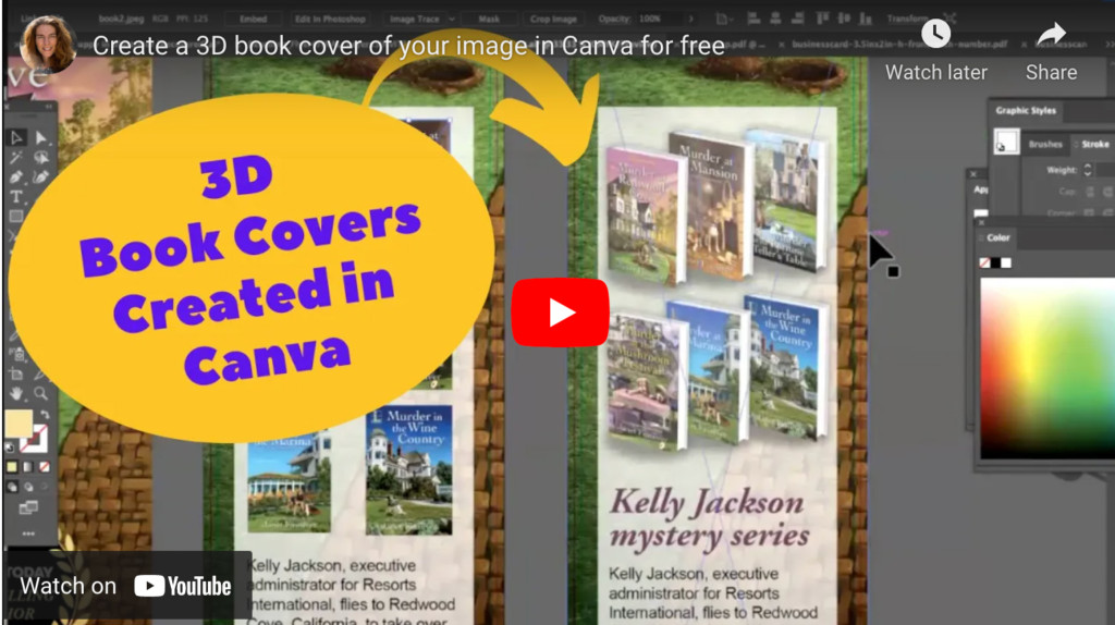 Create a 3d book cover in Canva for free