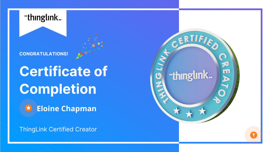 I got a Thinglink Certified Creator certificate